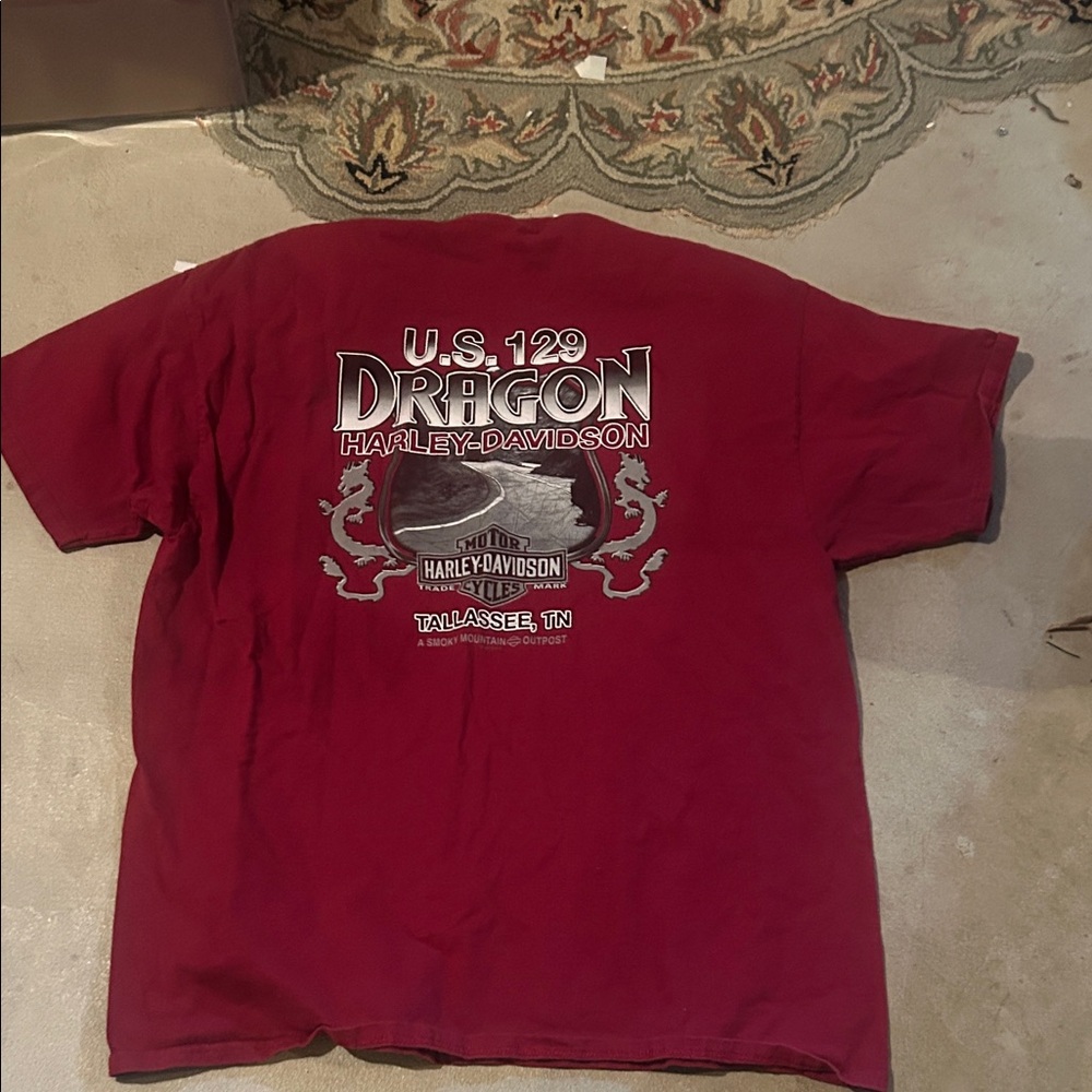Harley-Davidson Maroon Dragon Tee